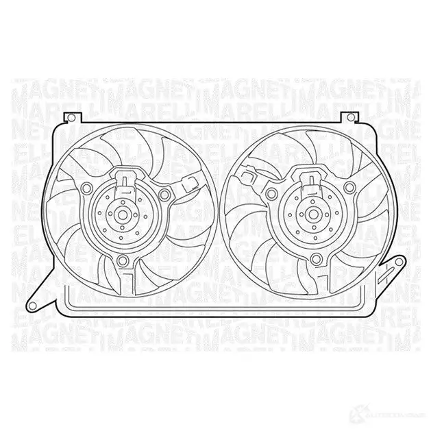 Вентилятор радиатора MAGNETI MARELLI 1018324 M TC244AX 069422244010 FZ44K9 изображение 0