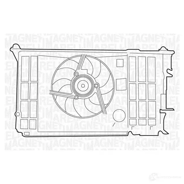 Вентилятор радиатора MAGNETI MARELLI MTC37 3AX 1018405 069422373010 G9A2II