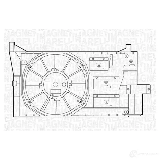 Вентилятор радиатора MAGNETI MARELLI 69422043 069422 043010 069422043010 1018275 изображение 0