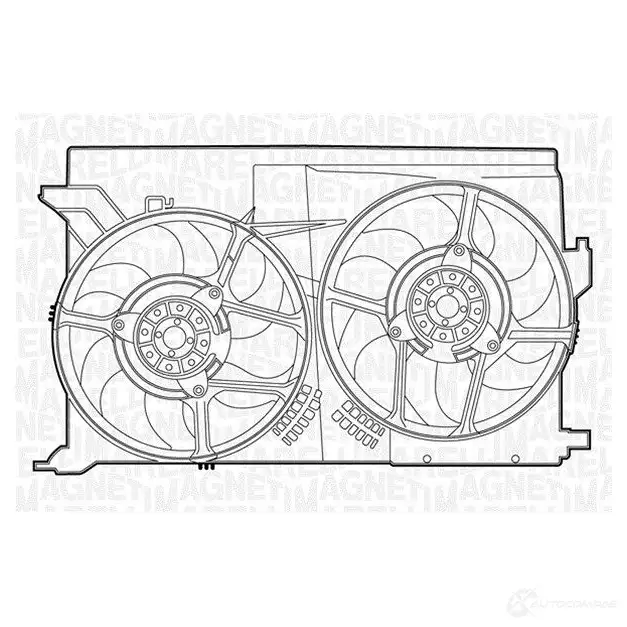 Вентилятор радиатора MAGNETI MARELLI 069422432010 MT C432AX ZCN08 1018435