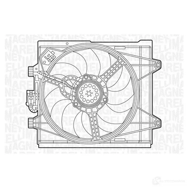 Вентилятор радиатора MAGNETI MARELLI 1018444 3ENTZT5 069422451010 MTC451A X