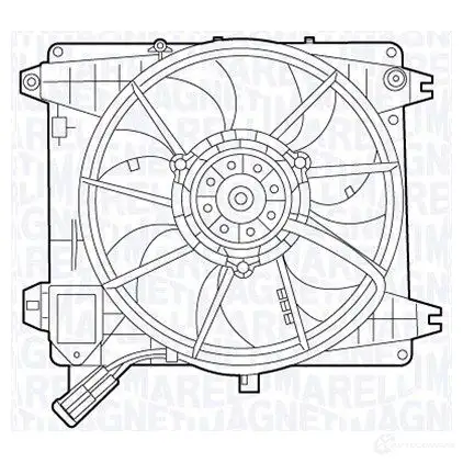 Вентилятор радиатора MAGNETI MARELLI V88QIH 1018496 069422546010 MTC546A X