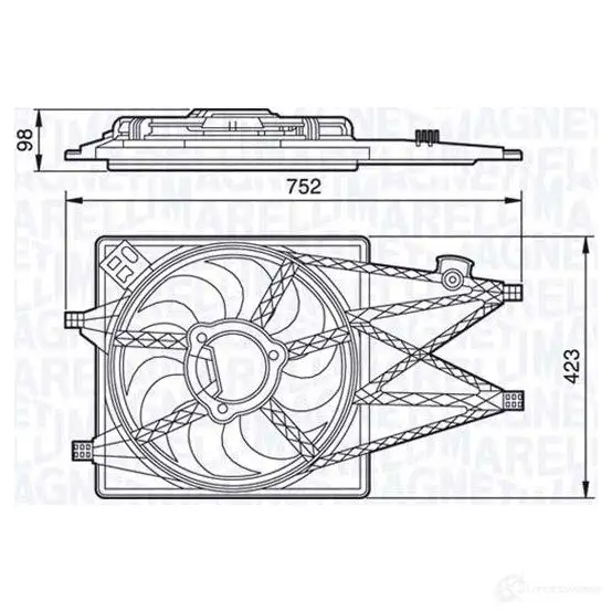 Вентилятор радиатора MAGNETI MARELLI 1018450 0 69422457010 069422457010 MTC457AX