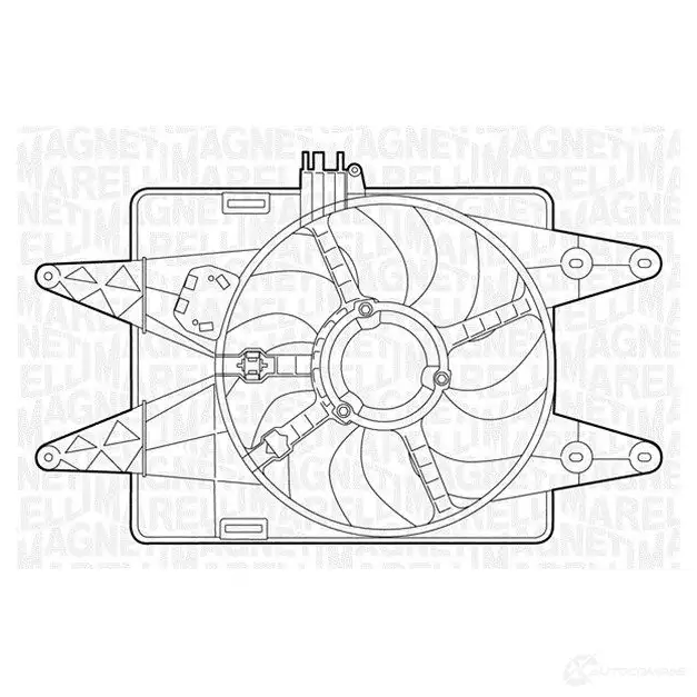 Вентилятор радиатора MAGNETI MARELLI 069422 025010 69422025 1018258 069422025010 изображение 0