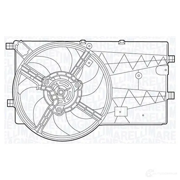 Вентилятор радиатора MAGNETI MARELLI M TC554AX 1018503 069422554010 JO141O1