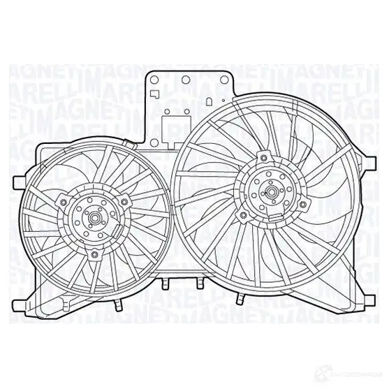 Вентилятор радиатора MAGNETI MARELLI 069422541010 1018493 BBX3A MTC 541AX