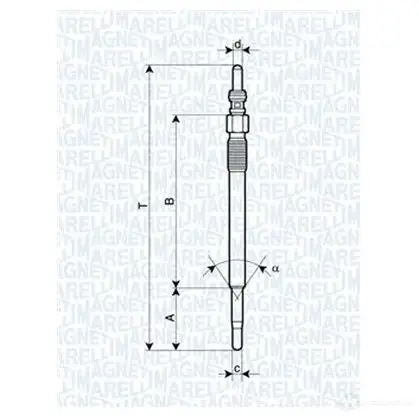 Свеча накала MAGNETI MARELLI 062900048304 U Y5A BSNBUJ 1016662 изображение 0