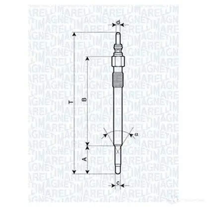 Свеча накала MAGNETI MARELLI 062900050304 1016664 UC4 2A LVPU1XT изображение 0