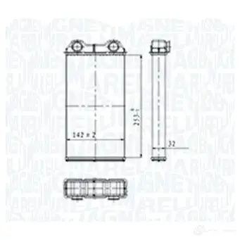 Радиатор печки, теплообменник MAGNETI MARELLI HMEB 8OC 350218439000 1438035131