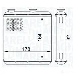 Радиатор печки, теплообменник MAGNETI MARELLI 350218434000 1438035193 JCSZ M изображение 0