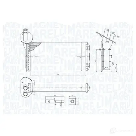 Радиатор печки, теплообменник MAGNETI MARELLI 2 ORC8Y 350218410000 1438035095
