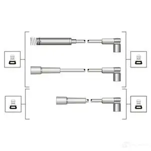 Высоковольтные провода зажигания MAGNETI MARELLI M SQ0020 1047265 HS07ZY 941319170020
