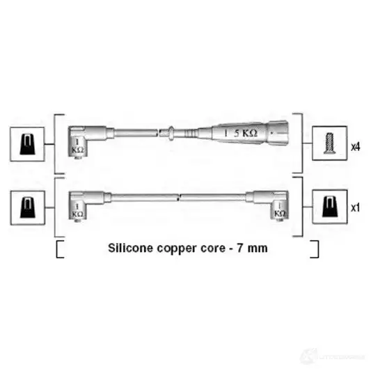 Высоковольтные провода зажигания MAGNETI MARELLI MSK76 2 IRBOUR 1046803 941175230762