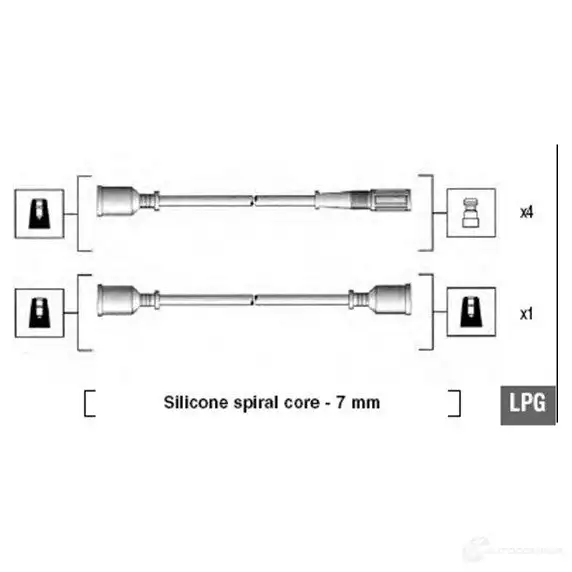 Высоковольтные провода зажигания MAGNETI MARELLI 941095560596 1046662 MSK59 6 9ZLTZW