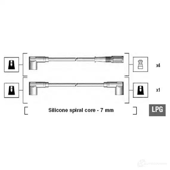Высоковольтные провода зажигания MAGNETI MARELLI 2HR5RQY MSK62 4 1046683 941095860624
