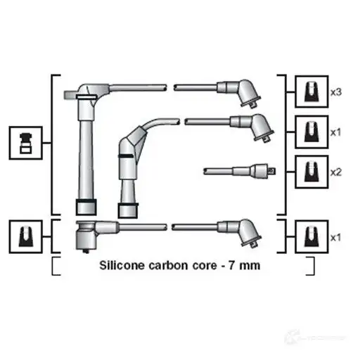 Высоковольтные провода зажигания MAGNETI MARELLI CPVNEA 941318111091 1046990 MSK109 1