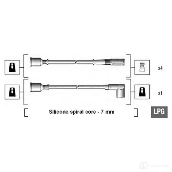 Высоковольтные провода зажигания MAGNETI MARELLI 02482K 941095920630 1046686 M SK630