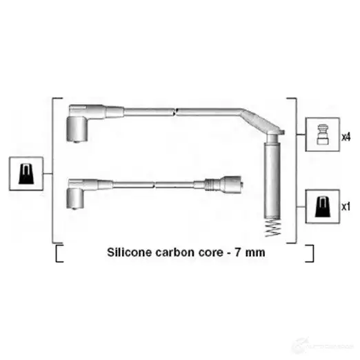 Высоковольтные провода зажигания MAGNETI MARELLI 1046716 941125150669 M SK669 O1JR9B