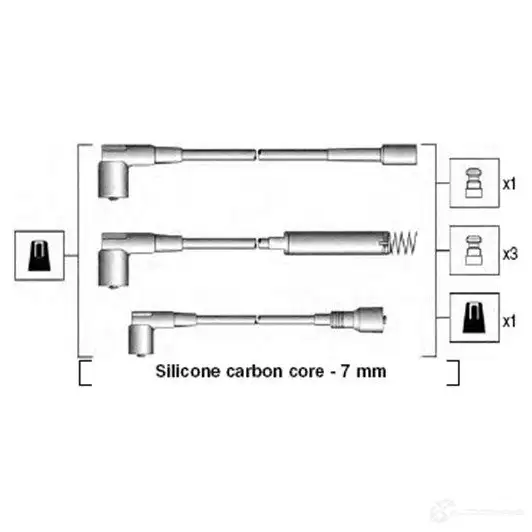 Высоковольтные провода зажигания MAGNETI MARELLI MSK66 6 941125120666 TGRPEGI 1046713