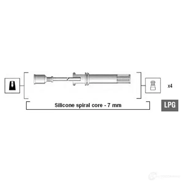 Высоковольтные провода зажигания MAGNETI MARELLI MSK 515 941045280515 WYO0O 1046605