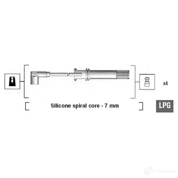 Высоковольтные провода зажигания MAGNETI MARELLI 941105280650 MSK 650 J02RP2 1046703