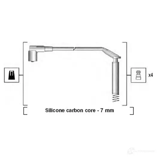 Высоковольтные провода зажигания MAGNETI MARELLI T17QAM1 941125190673 MSK67 3 1046720 изображение 0