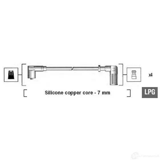 Высоковольтные провода зажигания MAGNETI MARELLI M SK625 0CFZVX5 941095870625 1046684 изображение 0