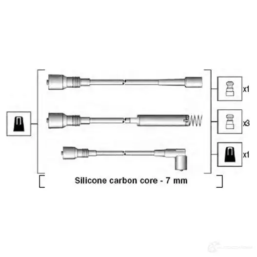 Высоковольтные провода зажигания MAGNETI MARELLI MSK 670 1046717 941125160670 B7V3P8C