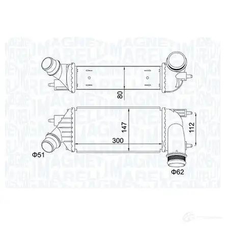 Интеркулер MAGNETI MARELLI 1438035120 351319204140 47L 7Y4N