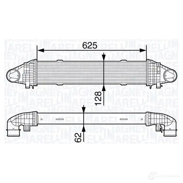 Интеркулер MAGNETI MARELLI 1029391 351319203360 3513192033 60 MST336