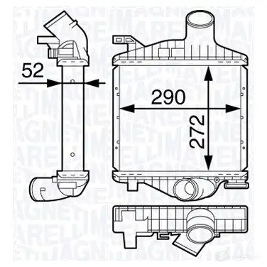 Интеркулер MAGNETI MARELLI 1029275 351319202220 MST222 3513192022 20