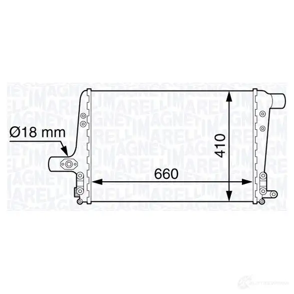 Интеркулер MAGNETI MARELLI 1029305 3513192 02430 MST243 351319202430 изображение 0