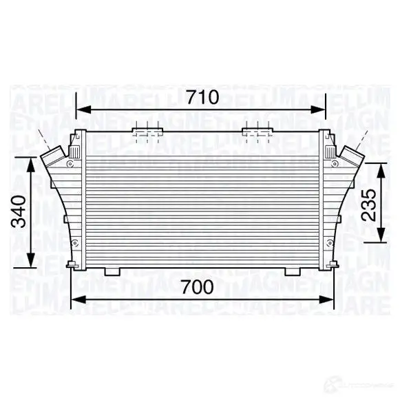 Интеркулер MAGNETI MARELLI 351319203460 52XJ2 MS T346 1029409 изображение 0