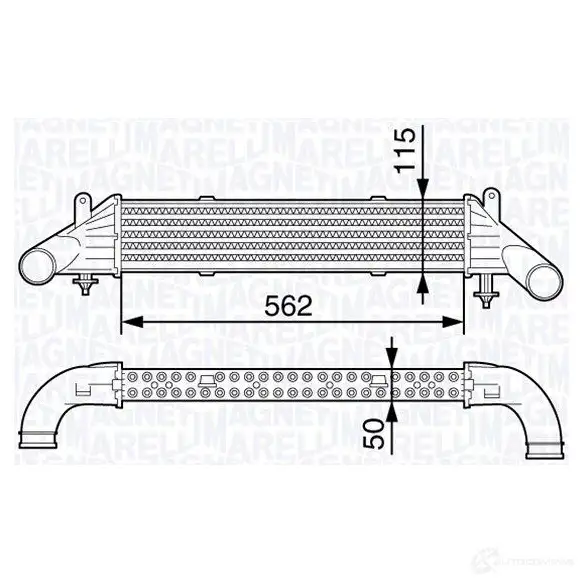 Интеркулер MAGNETI MARELLI 1029318 35131920 2570 MST257 351319202570