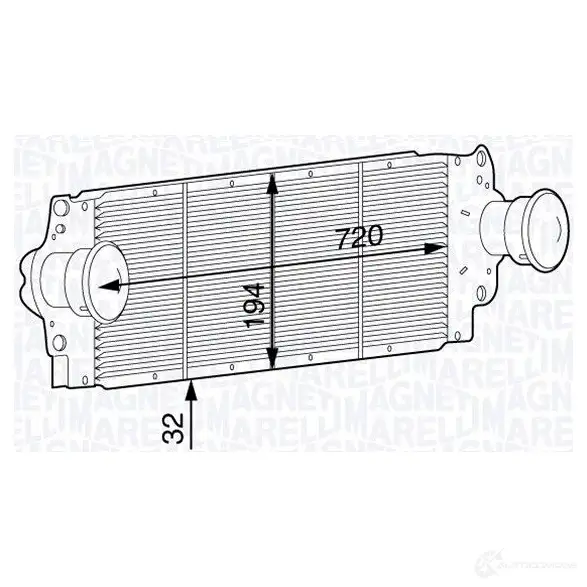 Интеркулер MAGNETI MARELLI 3513 19201950 MST195 351319201950 1029234 изображение 0