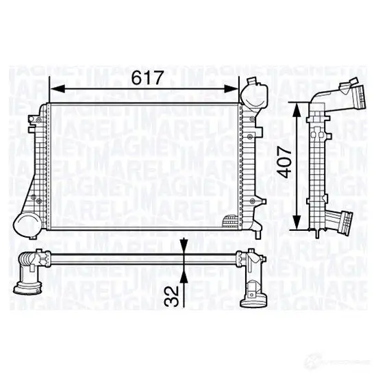 Интеркулер MAGNETI MARELLI 351319202080 35131 9202080 1029254 MST208