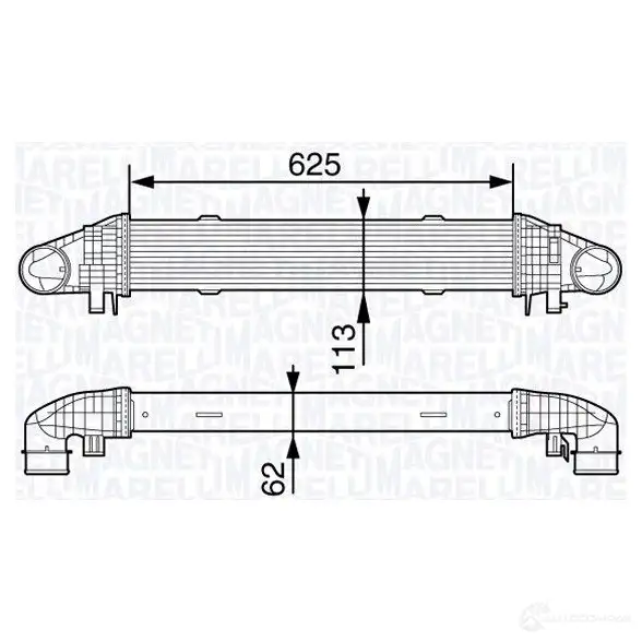Интеркулер MAGNETI MARELLI 3513 19203370 MST337 351319203370 1029393 изображение 0