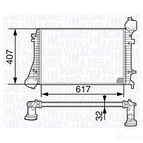 Интеркулер MAGNETI MARELLI 1029330 MST267 35 1319202670 351319202670