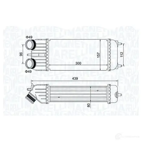 Интеркулер MAGNETI MARELLI NTH 47 1438035391 351319204250 изображение 0