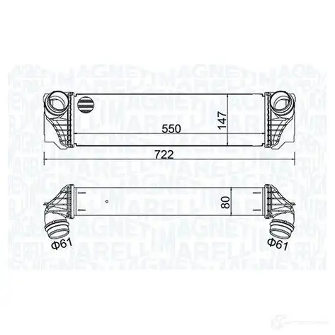Интеркулер MAGNETI MARELLI 351319205570 8 LVFJ 1437550351