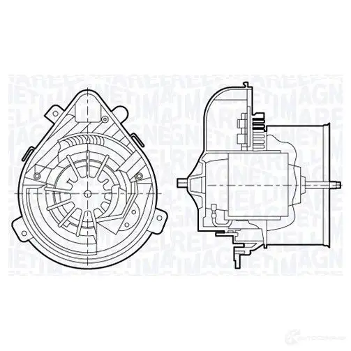Моторчик вентилятора печки MAGNETI MARELLI 069412692010 MTE692AX 069 41 269 201 0 1018222