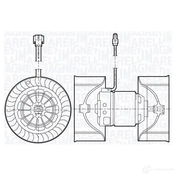 Моторчик вентилятора печки MAGNETI MARELLI MTE671AX 1018215 069 41 267 101 0 069412671010