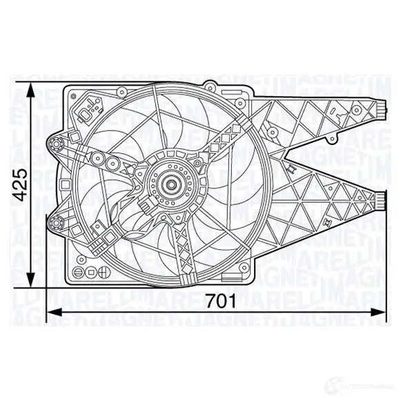 Моторчик вентилятора печки MAGNETI MARELLI MTC502AX 69 412502 1018168 069412502010