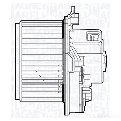 Моторчик вентилятора печки MAGNETI MARELLI 1018196 MTE64 9AX 069412649010 7VOHZR изображение 0