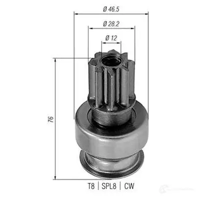 Бендикс стартера MAGNETI MARELLI 7ORICV 1330504015 940113020218 AMB02 18 изображение 0