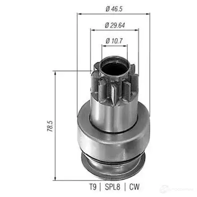 Бендикс стартера MAGNETI MARELLI Y84RWQ 1193811897 940113020232 AM B0232