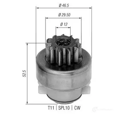 Бендикс стартера MAGNETI MARELLI 940113020283 085541040010 226816760 0855 40321010