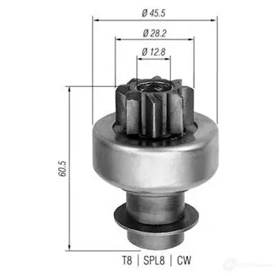 Бендикс стартера MAGNETI MARELLI 940113020097 139982393 A MB0097 HMN0H41 изображение 0