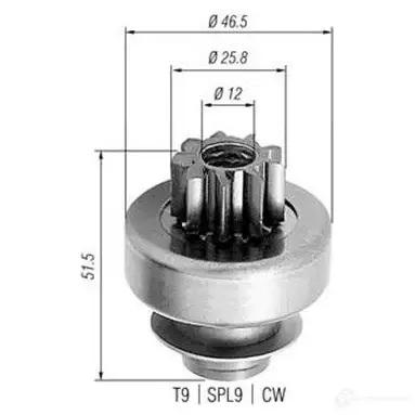 Бендикс стартера MAGNETI MARELLI 1193811901 2PW41Y AMB 0240 940113020240