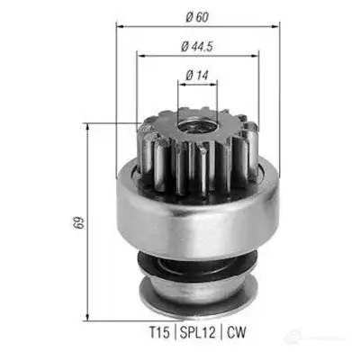Шестерня стартера MAGNETI MARELLI 940113020246 A MB0246 89PAE 1397025770